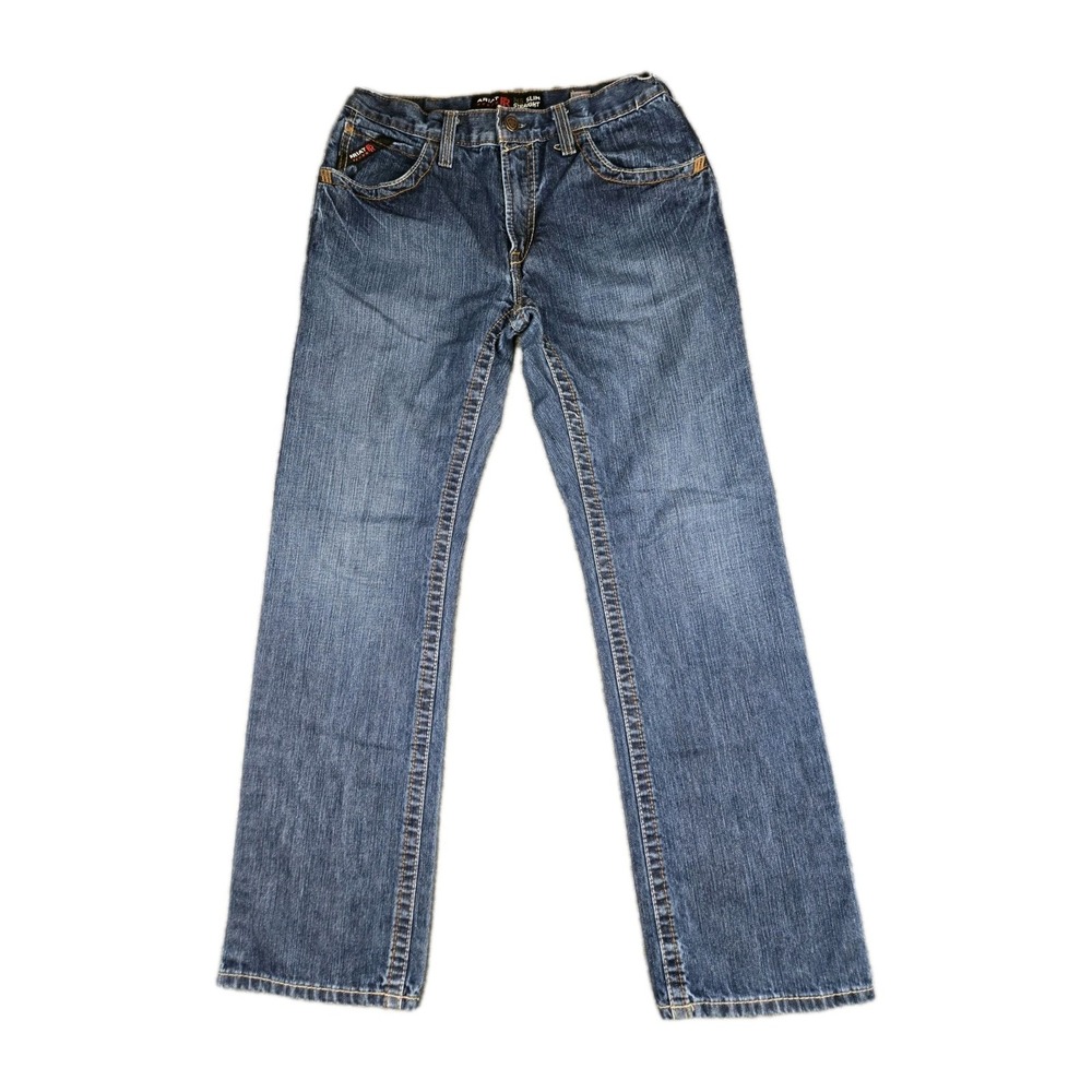 Ariat M5 FR Jeans Slim Straight Mens 32x34 Shale Flame Resistant Work 10015166